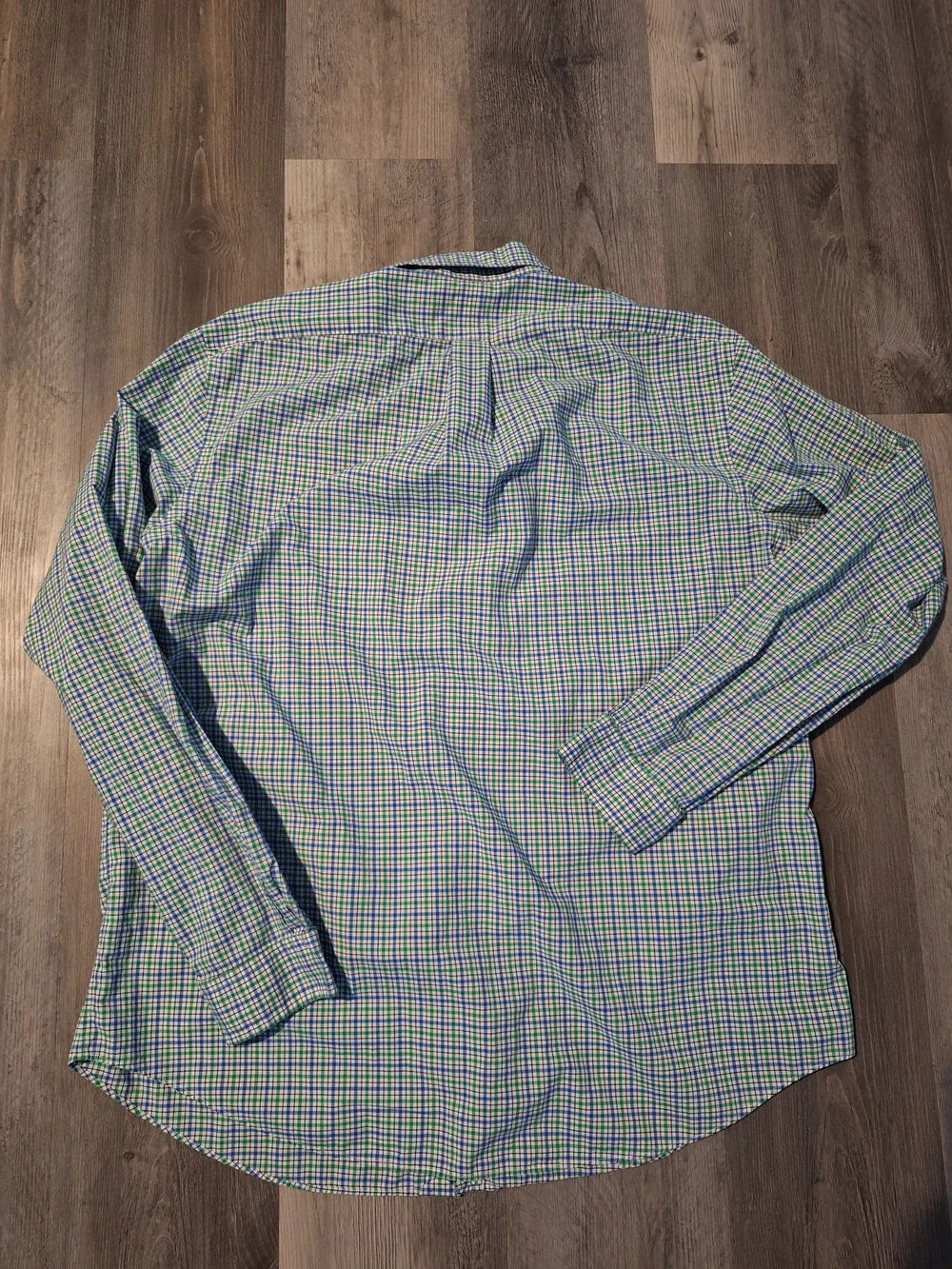 Polo by Ralph Lauren Men’s Green & Blue Checked Button-Down Shirt